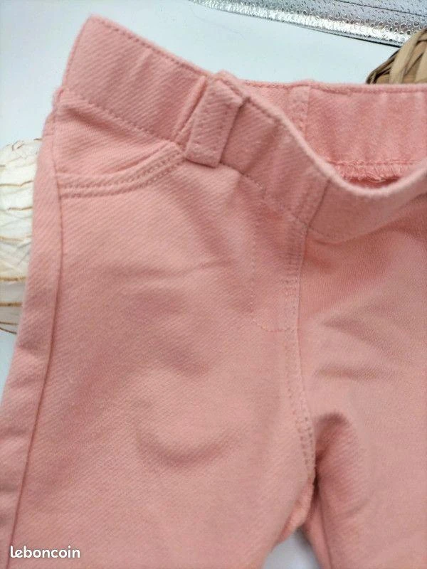 Pink pants age 3 months Kiabi new – photo 3